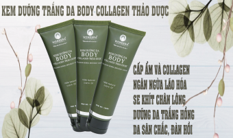 Kem dưỡng trắng da body collagen thảo dược wondera 100g dưỡng trắng hồng mịn toàn thân