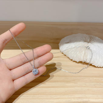 Dây Chuyền Nữ Mặt Đá Hình Học Thanh Lịch,  Vòng Cổ Mặt Dây Chuyền Nữ Thời Trang