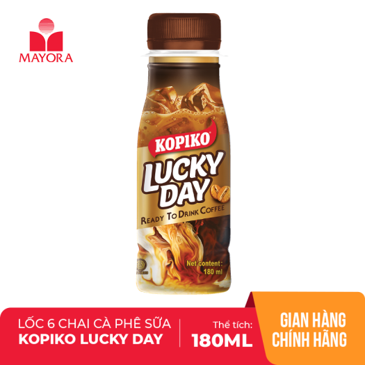 LỐC 6 CHAI CÀ PHÊ SỮA KOPIKO LUCKY DAY