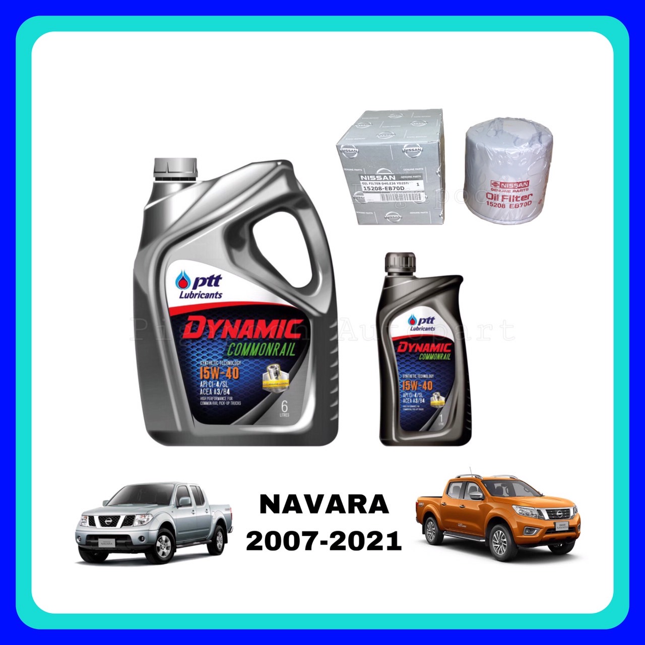 ปตท น้ำมันเครื่อง ไดนามิค คอมมอลเรล 15W-40 แถมฟรี กรองน้ำมันเครื่อง Nissan Navara นิสสัน นาวาร่า ราคา 1,110 บาท*ส่งฟรี