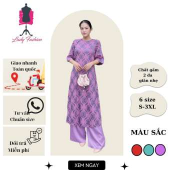 Áo Dài Cách Tân Dáng Suôn lụa tơ tằm Cổ Tròn AD073– Sang Trọng, Thanh Lịch Cho Mọi Dịp - KHÁNH LINH STYLE