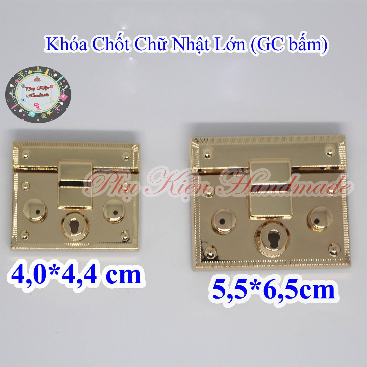 Khóa Chốt Chữ Nhật Lớn làm túi xách