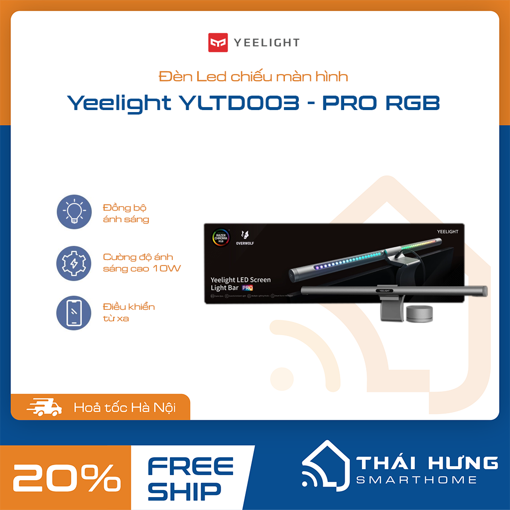 Yeelight LED Screen Light Bar Pro/Limited Edition – Đèn treo màn hình RGB, Hỗ trợ Razer Chroma