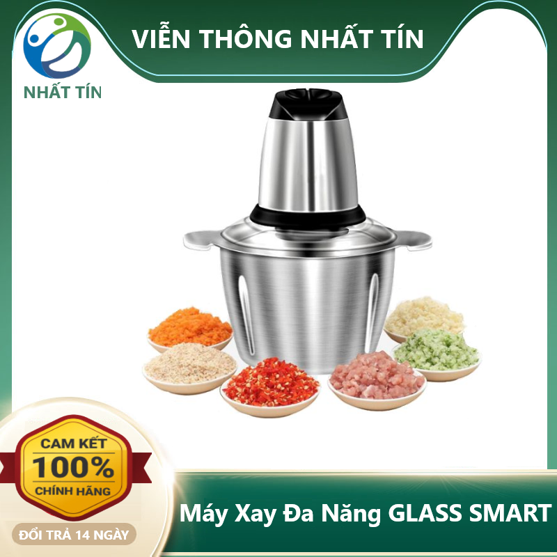 Máy xay đa năng , máy xay thịt , máy xay sinh tố , máy xay tỏi ớt , máy xay cao cấp smart glass dung tích 2l
