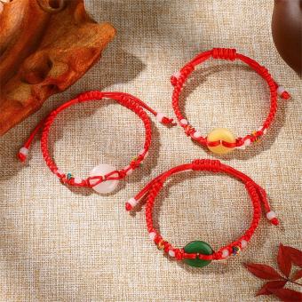 Vòng Tay Chỉ Đỏ Đồng Điếu May Mắn - 4 màu