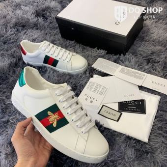 giày gucci ong, giày thể thao nam nữ gucci ace 3 vạch hàng cao cấp full phụ kiện hộp bảo vệ.