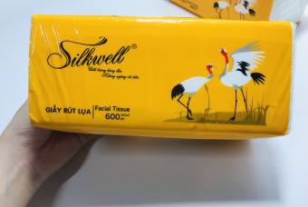KHĂN GIẤY RÚT CAO CẤP Silkwell CHÍNH HÃNG 600 tờ 3 LỚP SẾU VÀNG