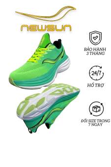Giày Thế Thao Nam NỬ Chạy Bộ Aerobic Đế hạt Eva Nhẹ Xanh 021 Sneaker Sport Tập Thể Dục Tập Chạy Bộ