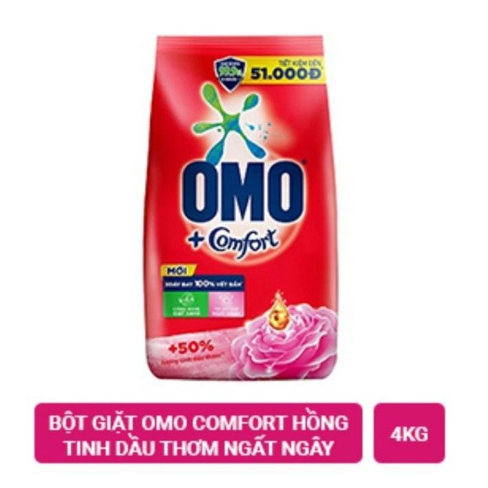 Bột giặt omo comfort tinh dầu thơm túi 4kg