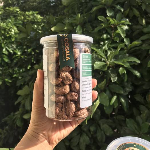 Hộp 250g Hạt điều vỏ lụa rang muối nguyên vị, ăn liền. Từ điều nguyên hạt loại A++, thơm ngon, béo ngậy, ngon mê | VN Farmers