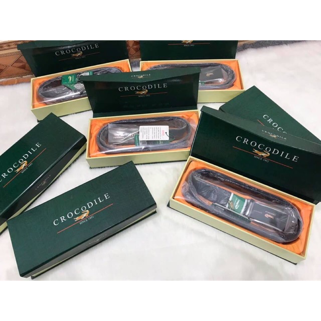 Thắt lưng da - dây nịt da - thắt lưng cá sấu crocodile nam cao cấp sang trọng đẳng cấp