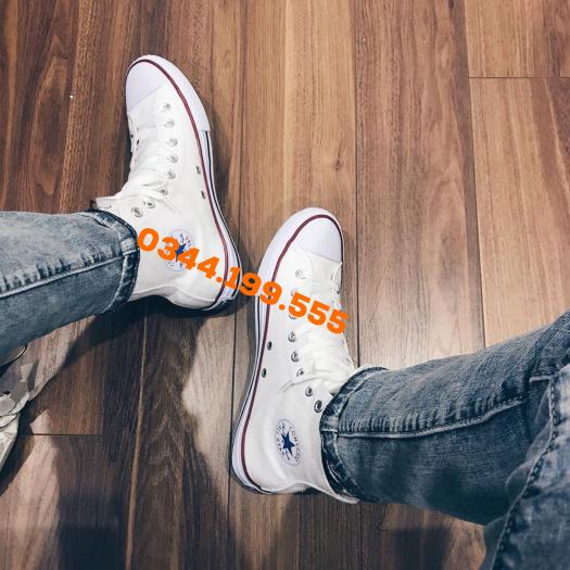 Giày Converse Classic Màu Trắng Cao Cổ