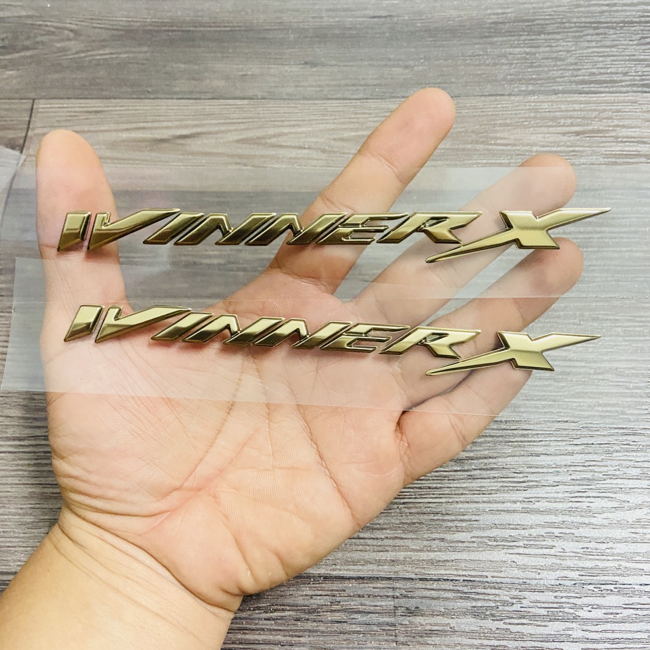 [ĐẸP LUNG LINH] TEM CHỮ XE WINNER X TRANG TRÍ XE ÓNG ÁNH CHẤT VÀNG ĐỒNG