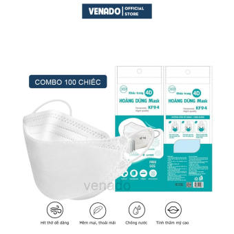 COMBO 100 / 20 khẩu trang KF94 hoàng dũng mask 4D cao cấp Venado