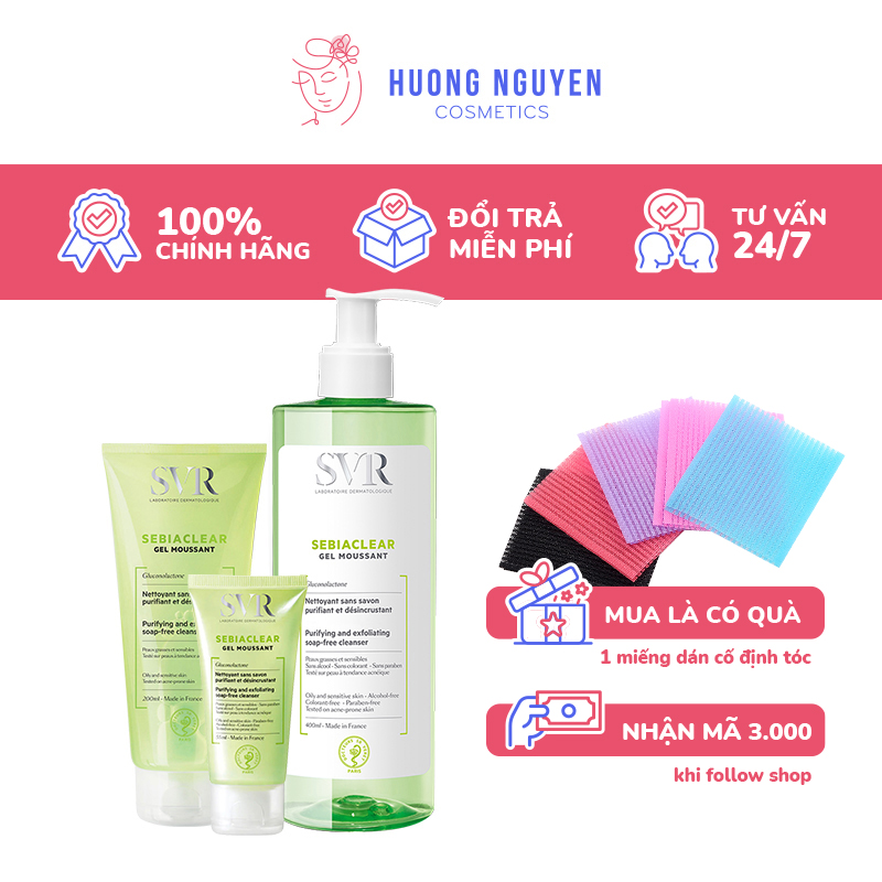Sữa Rửa Mặt SVR Gel Moussant Cho Da Dầu Mụn & Da Nhạy Cảm