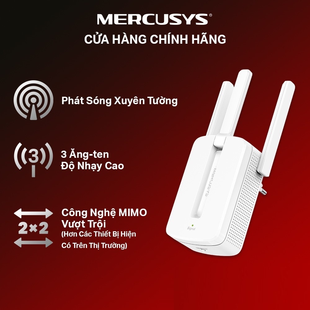 Bộ kích sóng wifi cực mạnh - kích sóng xuyên tường, bộ kích sóng wifi tốc độ cao - chính hãng, bộ mở rộng sóng wifi mercusys mw300re chuẩn n 300mbps thiết bị kích sóng wifi -50%