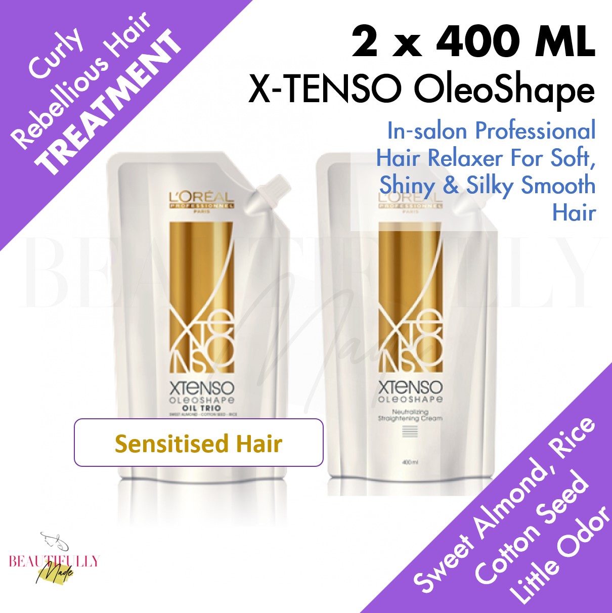 Loreal Pro XTenso Oleoshape Perm Hair Straightener Straightening Cream Kit  125ml | eBay