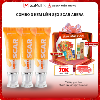 Kem mờ sẹo, liền sẹo, các loại sẹo lồi, sẹo lõm, sẹo bỏng, sẹo tai nạn - Kem liền sẹo nghệ đỏ Scar Abera