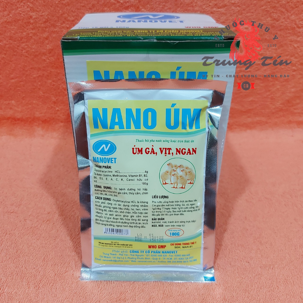 Thuốc úm gà , vịt con , phòng ngừa bệnh gà con - gói / 100 gram