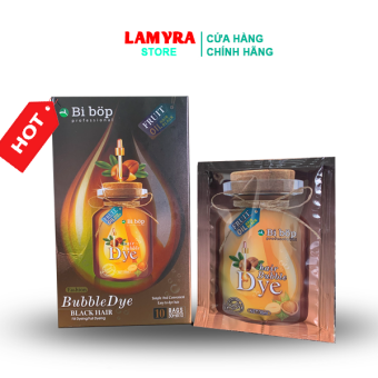 Dầu gội phủ bạc Bibop chính hãng Nhật Bản gói 30ml, Dầu gội gói nhuộm tóc Đen trong 5 -10 phút