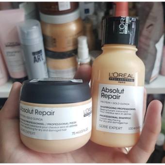 Bộ gội hấp du lịch Absolut repair Loreal 100ml + 75ml