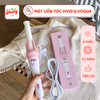 Máy Uốn Tóc - Làm Xoăn Xoay Tự Động 360 Độ Tạo Kiểu Uốn Tóc Gợn Sóng VIVID & VOGUA