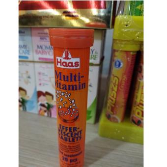 Viên Sủi Multi-Vitamin Effer-Vescent Tablets Haas Hương Cam 20 Viên