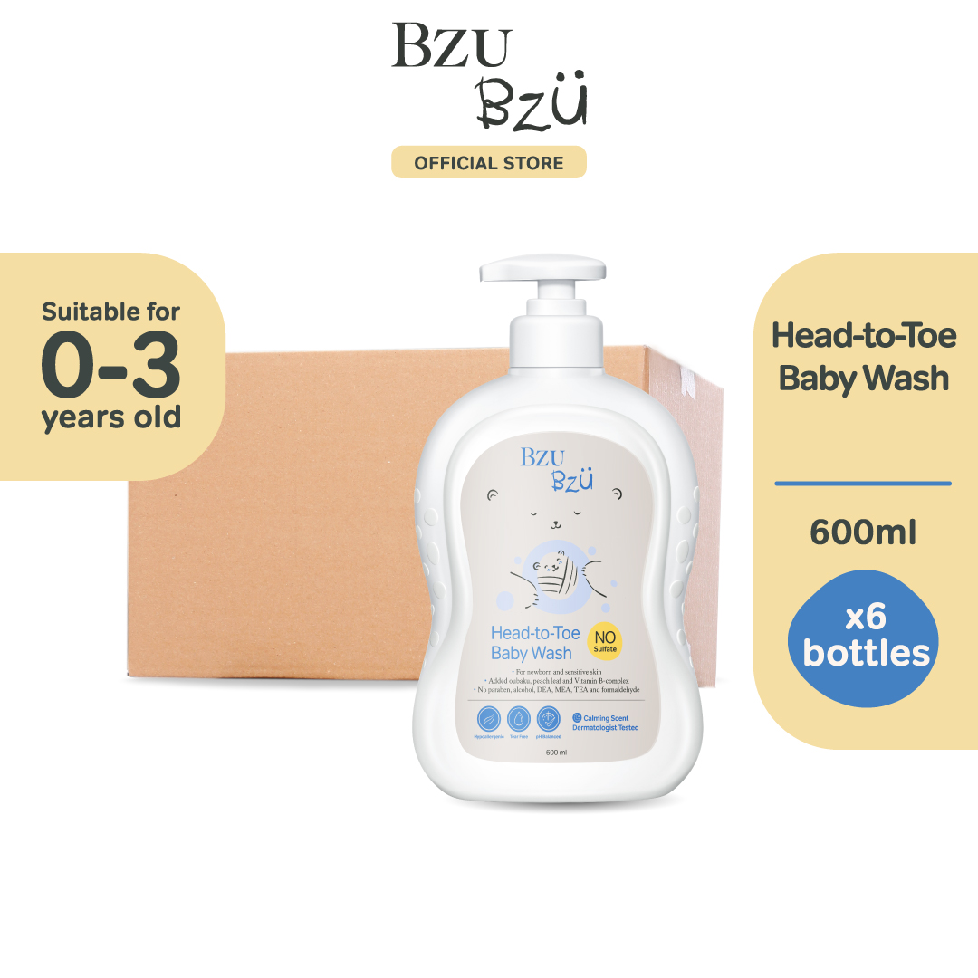 [6-in-1 Bundle] BZU BZU Head to Toe Baby Wash (600ml x 6)