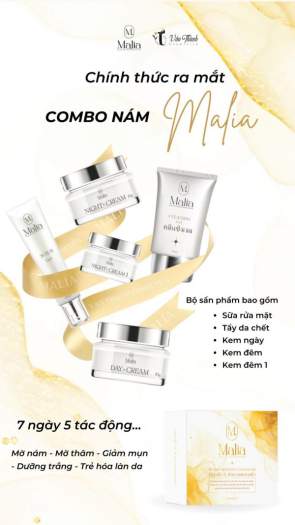 Combo Dưỡng da cao cấp Thái Lan (bộ mini size) mẫu mới 2022 - Combo mờ nám Malia