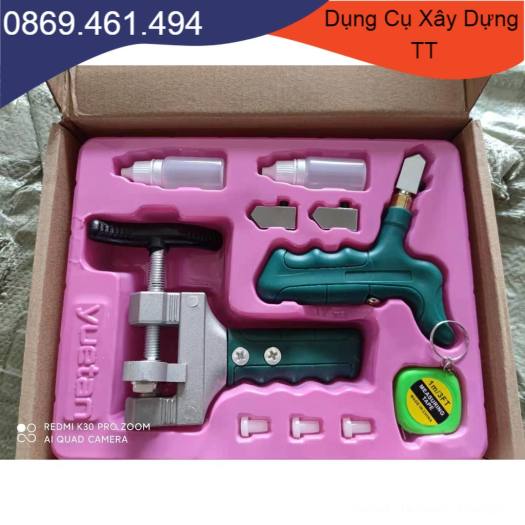 Bộ dao cắt kính đa năng - Dao cắt gạch men đá- kiếng kèm theo dụng cụ bẻ tách gạch kính cao cấp