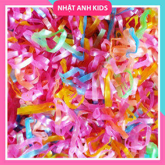 Túi 100g, Chun Buộc Tóc nhiều màu cho bé gái - Dây nịt buộc tóc