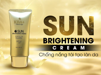 KEM CHỐNG NẮNG VẬT LÝ KBA- KEM CHỐNG NẮNG TẾ BÀO GỐC VÀ TÁI TẠO DA, có tác dụng chống lại tia UVA và UVB