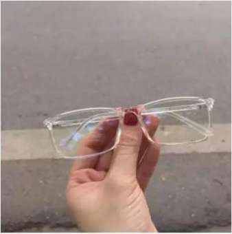 Kính Trong suốt gọng dẻo - mắt vuông vừa (Trắng Trong)