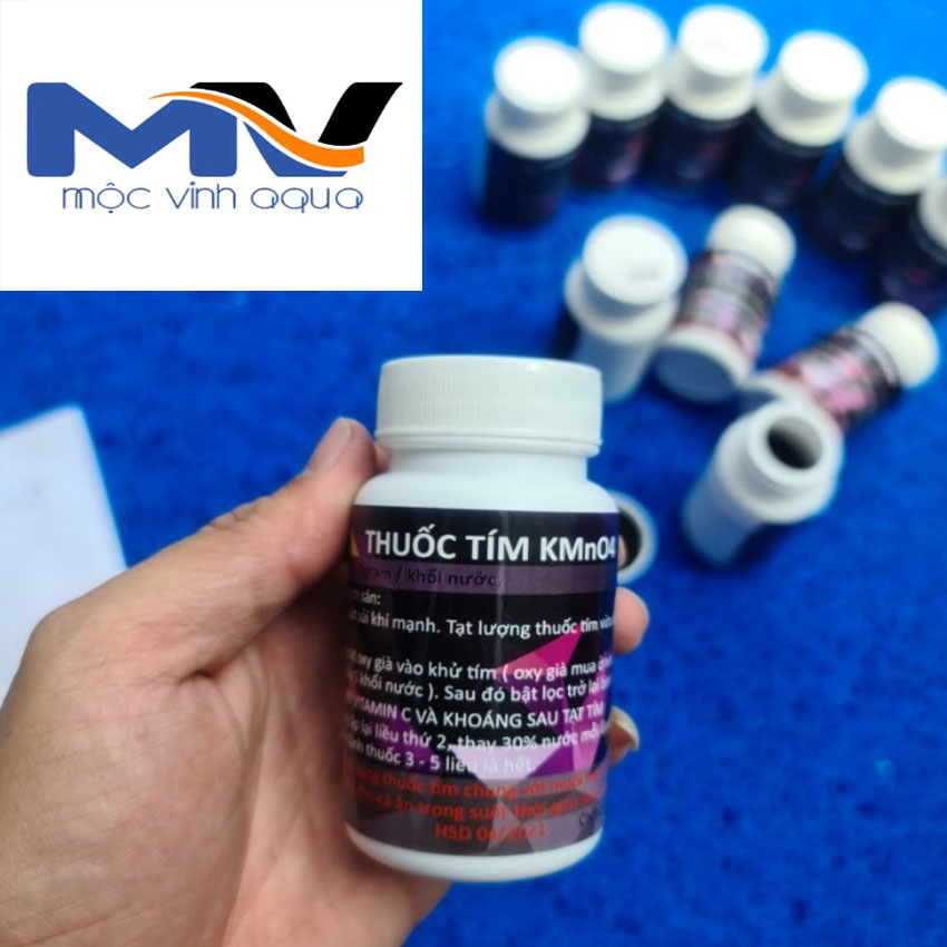 Tím Kmno4 và CloraminT khử khuẩn sát khuẩn cho hồ cá