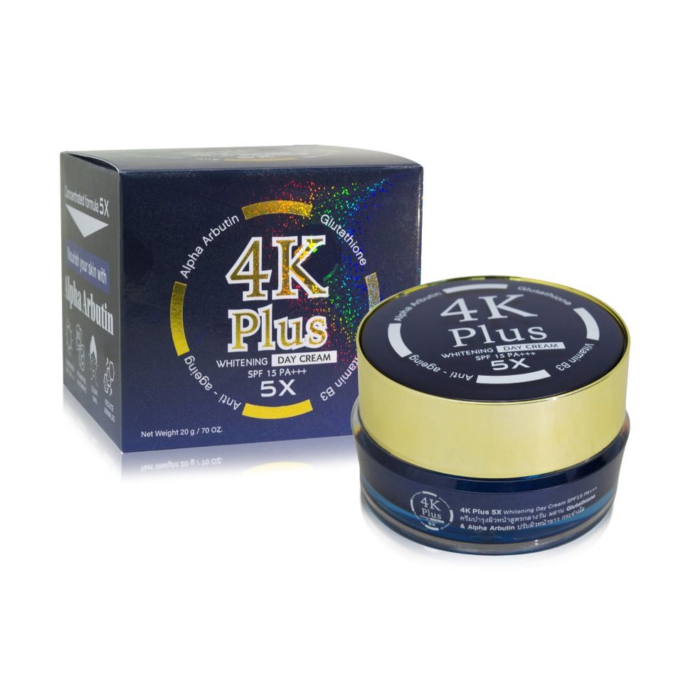 Kem dưỡng trắng da ban ngày chống nắng 4k plus 5x whitening day cream thailand