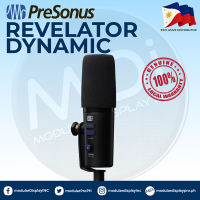 PreSonus Revelator Dynamic USB Microphone with Onboard DSP USB Dynamic Microphone with 6-in/6-out Audio Interface Cardioid Polar Pattern Onboard DSP 3 Stereo Loopback Channels Headphone Output and Accessories