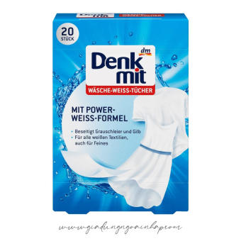 Giấy giặt tẩy trắng quần áo Denkmit (20 miếng)