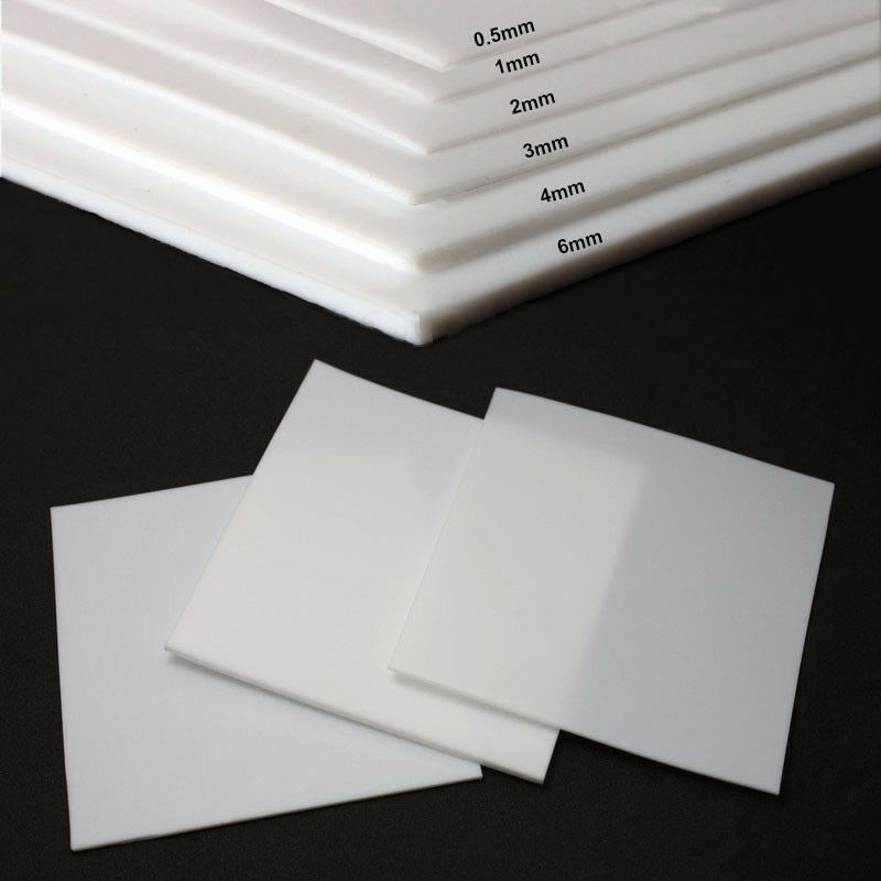 1pcs White PTFE Film High Strength Temperature PTFE Sheet  thick0.1/0.25/0.3mm For Compression Molding Extrusion Processing