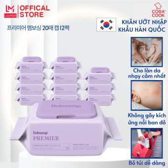 Combo 12 gói nhỏ khăn ướt Hàn Quốc khăn ướt không mùi- Premier 20