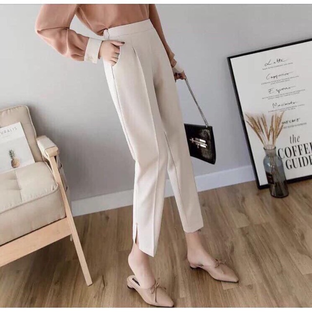 Quần tây nữ, quần baggy nữ, Quần baggy xẻ tà