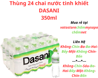 Thùng 24 chai nước tinh khiết Dasani 350ml / Lốc 6 chai Nước suối DASANI 350ml