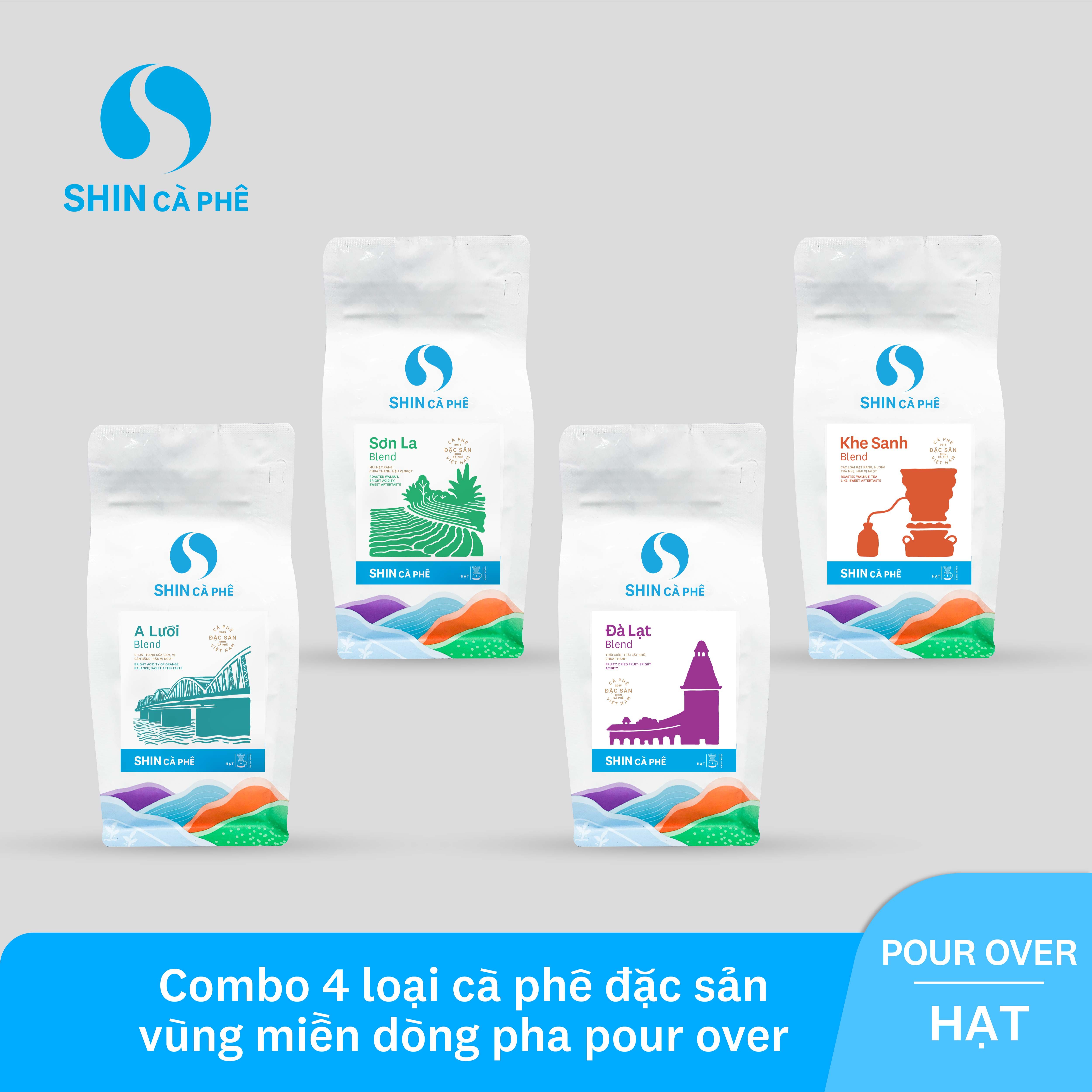 Shin cà phê - combo cà phê pha thủ công - cà phê đặc sản vùng miền