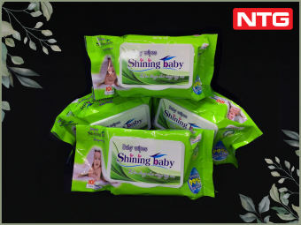 GIÁ SỈ - Set 10 gói khăn giấy ướt BABY 100 tờ, Vải dập bi nổi thấm hút tốt, Không mùi, KHÔNG CỒN, an toàn cho bé.