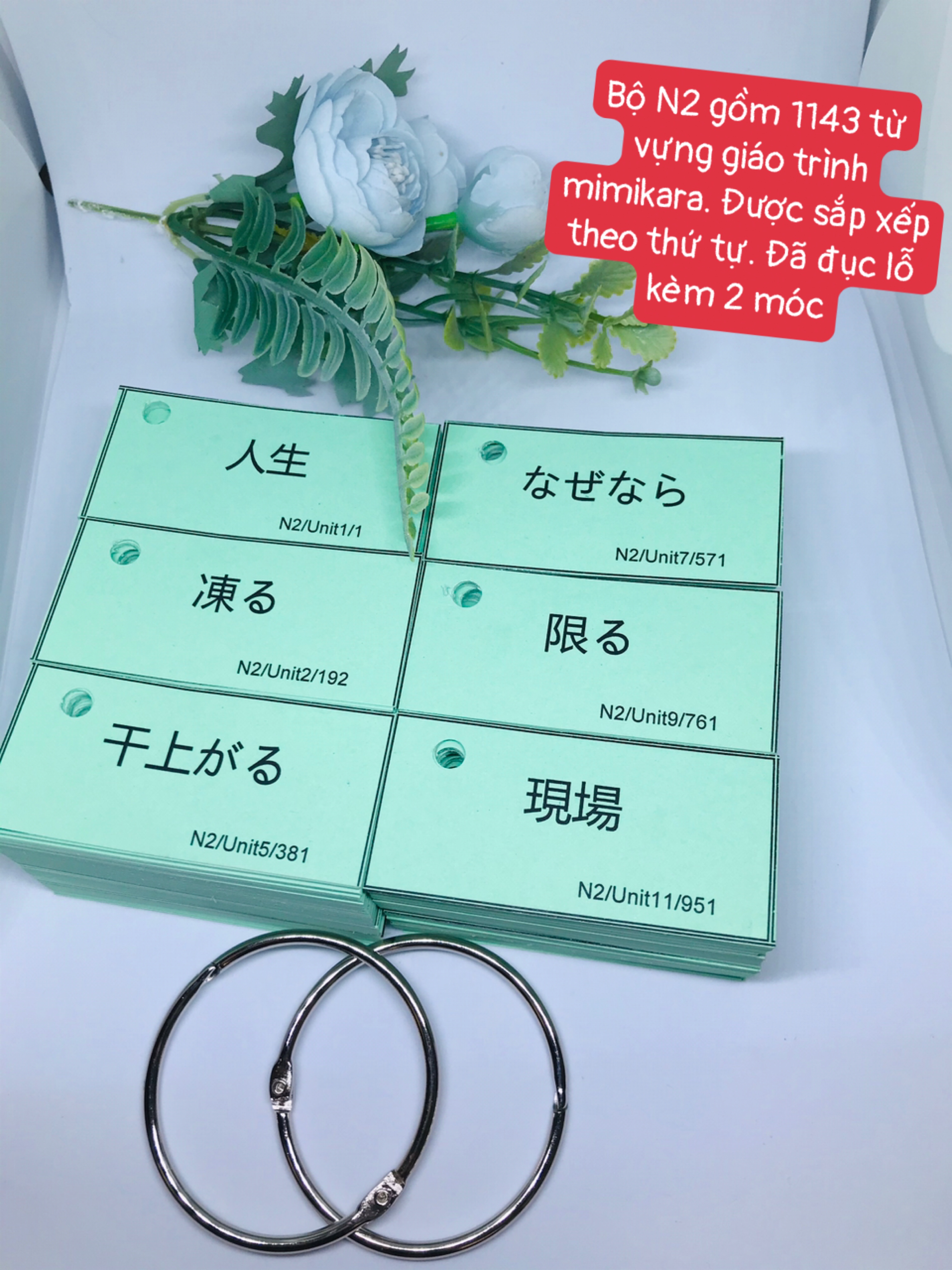 Flashcard tiếng nhật n2 mimikara 1117 thẻ