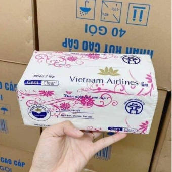 GÓI KHĂN GIẤY VIETNAM AIRLINES Khăn Giấy Rút HK 300 tờ 3 Lớp Siêu Tiện Lợi,khăn giấy lau tiện lợi,khăn giấy rút đa năng,lốc giấy lau,giấy lau đa năng,hộp giấy đa năng,hộp giấy rút khăn lau