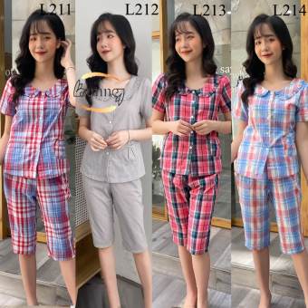 ĐỒ BỘ MẶC NHÀ, ĐỒ BỘ NỮ, BỘ QUẦN ÁO NỮ KẺ CARO MẪU LỬNG