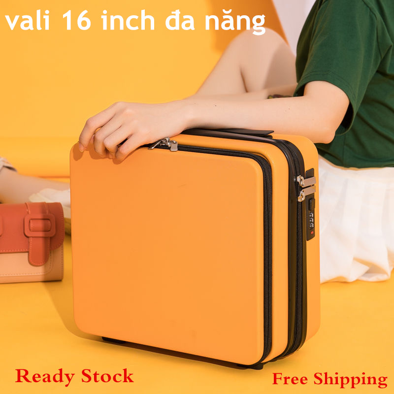 kho sẵn sàng vali 16 inch thông minh vali đa năng đựng đồ trang điểm kéo Hành Lý Nhỏ16-Inch Hộp Đựng Mật Khẩu Nhỏ Vali Du Lịch Nhẹ Nhỏ Túi Đựng Ipad