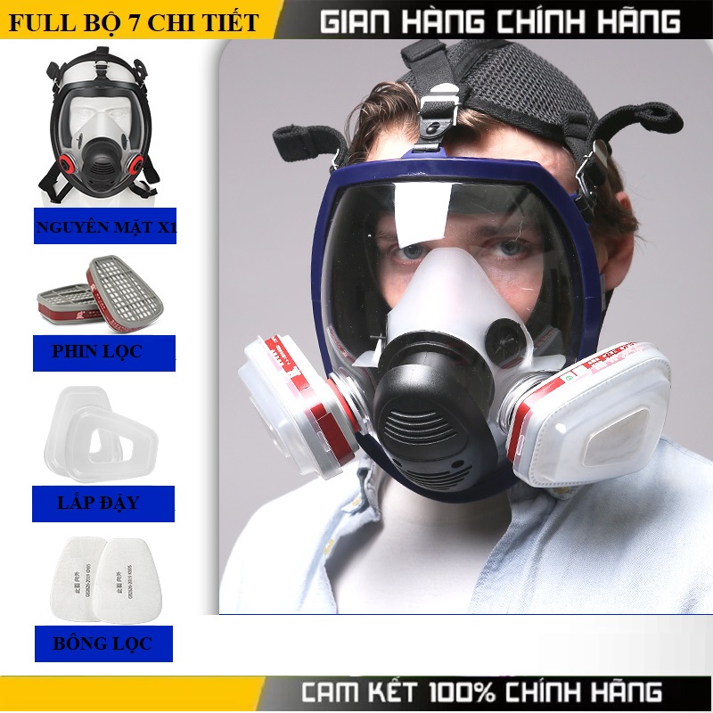 Mặt nạ phòng độc 3 m 6800 phun thuốc trừ sâu bộ đầy đủ phụ kiện