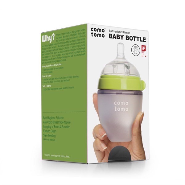 Bình Sữa Comotomo Chính Hãng 150ml/250ml Chất Liệu Silicon Siêu Mềm Cao Cấp Làm Từ Silicon Cao Cấp An Toàn Cho Bé, Thiết Kế Thông Minh Tiện Lợi ADNA AD11