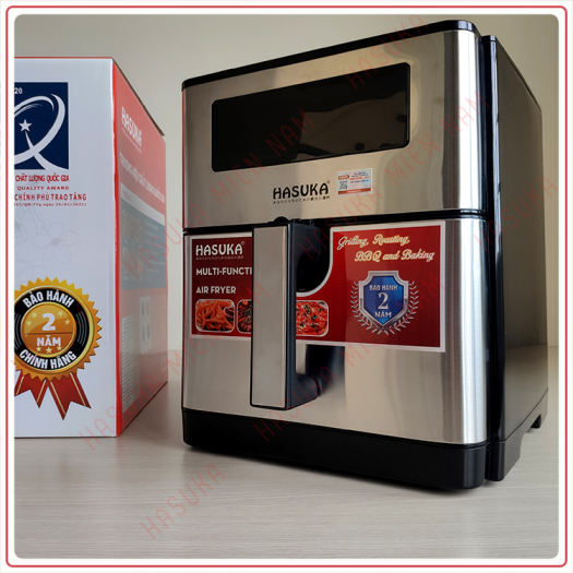 Nồi chiên không dầu Hasuka HSK-399 dung tích lớn 8 lít màn hình led điều khiển cảm ứng nhiều chế độ cài đặt sẵn dễ sử dụng